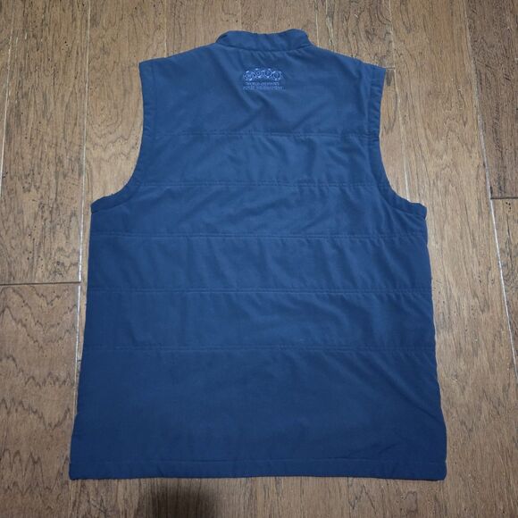 Travis Mathew Cold Shoulder Golf Vest Men XL Blue Quilted Puffer Full Zip Jacket - Picture 3 of 8